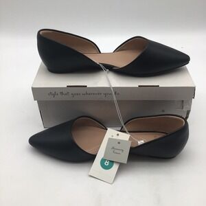 a new day Women's Black Pointed Flats